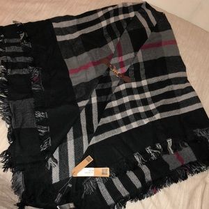 Plaid Winter Poncho